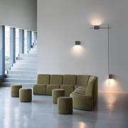 Vibia Structural 2600 LED wandlamp, donkergrijs