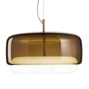 LED hanglamp Jube SP G van glas, bruin/wit