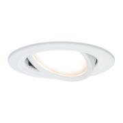 Paulmann spot Nova Coin rond, kantelbaar, wit