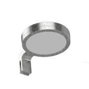 Lightme LED spiegellamp Aqua ON-Top bladzilver