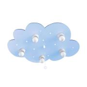 Plafondlamp cloud, 5-lamps, lichtblauw