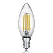 LED kaars E14 4W filament, 2.700K Switch dimmer