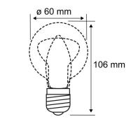 LED lamp E27 5W filament 2.700K helder dimbaar