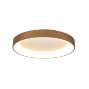 LED plafondlamp Niseko II CCT afstandsbediening Ø65cm goudkleurig