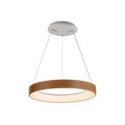 Hanglamp Niseko II, afstandsbediening, Ø 38cm houtkleurig