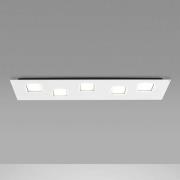 Langwerpige LED plafondlamp Quarter in wit