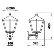 Stijlvolle buitenwandlamp 668 B