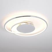 Lindby LED plafondlamp Joline, Ø 46 cm, chroomkleurig, metaal