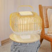 Forestier tafellamp Bamboo Square S in wit