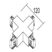 Ivela X-verbinder 3-fasensysteem LKM, zwart