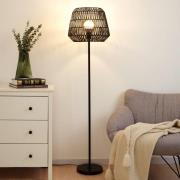 Pauleen Timber Pearl vloerlamp met gevlochten kap