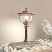 Sokkellamp Adessora, messing, glas, hoogte 48 cm