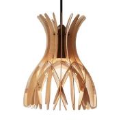 Bover Domita S/20 hanglamp, bruin/beuken