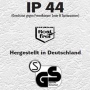 Buitenwandlamp vierkant, roestvrij staal, 35 cm hoog, E27, IP44