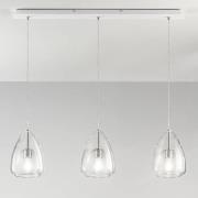 Hanglamp Britton, 3-lamps, transparant