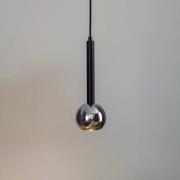 Flox hanglamp, 1-lamp, zwart/chroom