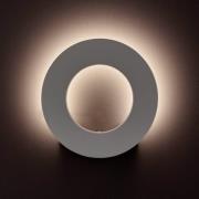 LED buitenwandlamp Santorini, wit, rond