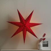 Ster Clara om op te hangen, fluweellook Ø 75 cm, rood