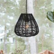 PR Home Adelle hanglamp van rotan zwart Ø24cm