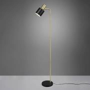 Vloerlamp Adam, 1-lamp, zwart/goud