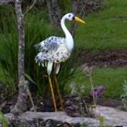 LED solarlamp Heron als reiger-figuur