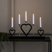 Kandelaar Melissa 5-lamps zwart/messing