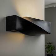 Wandlamp Turn van keramiek, up/down, zwart