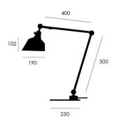 midgard modulaire TYP 551 tafellamp wit 70 cm