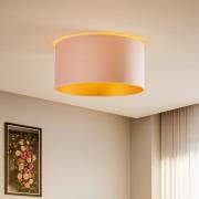 Plafondlamp Golden Roller Ø 60 cm lichtroze/goud