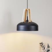 Hanglamp North met hout naturel zwarte kap