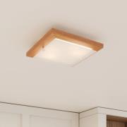 Envostar Kerio plafondlamp 30x30cm rustiek grenen