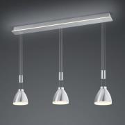 LED hanglamp Leni, 3-lamp, nikkel mat