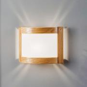 Zanna wandlamp van hout, hoogte 22 cm, licht eiken