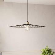 Envostar Yahel hanglamp, eiken/zwart, Ø 65cm