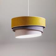 Hanglamp Pastel Trio mosterd/grijs/lichtgrijs