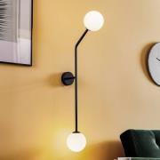 Wandlamp Pure, 2-lamps, zwart, verticaal