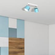 Plafondspot Cloudy 2-lamps blauw