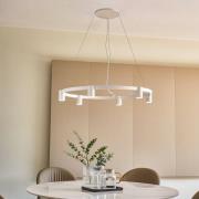 Arcchio hanglamp Brinja, wit, Ø 94 cm, 6-lamps, GU10