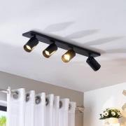 Arcchio spot Brinja, zwart, 65 cm lang, Ø 7 cm, 4-lamps.