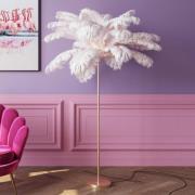 KARE Feather Palm vloerlamp met veren, wit