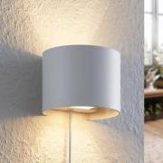 Wandlamp Arcchio Zuzana, rond, wit, stekker, G9, 13 cm