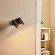 Wandspot Bot, zwart, beweegbaar