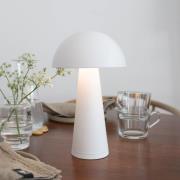 Accu-tafellamp Fungi voor buiten, wit