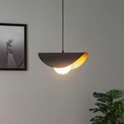 Hanglamp Vatoz 2866 1-lamp, zwart, opaalglas