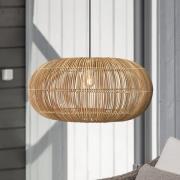 PR Home Zuri buiten hanglamp, rotan, Ø 61 cm, stekker