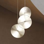 Maytoni Reflex LED hanglamp, stoffen kappen, 3-lamps