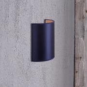 Wandlamp Satin van Atlas, donkerblauw/goud