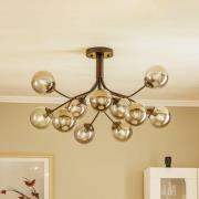 Plafondlamp AV-4286-12-BSY met rookglazen bollen
