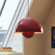 &Tradition hanglamp Bloempot VP2, Ø 50 cm, vermiljoen rood