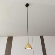 Hanglamp Elit, 1-lamp, goudkleurig, metalen afhanghoogte 1 m